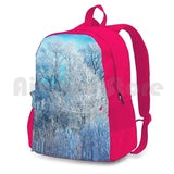 Outdoor Hiking Backpack Waterproof Camping Travel Winter Ice Snow Landscape