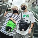 Men's Green Tactical Crossbody Chest Bag Hip Hop Style