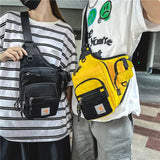 Men's Green Tactical Crossbody Chest Bag Hip Hop Style