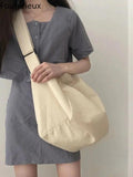 Canvas Tote Bag Women Shopper Large Capacity Crossbody Bags Female Handbags