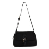 Vintage Style Suede Cross Body Bag Women Metal Handbags