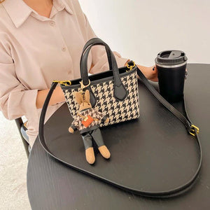Houndstooth Large Capacity Handbag