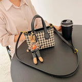 Houndstooth Large Capacity Handbag