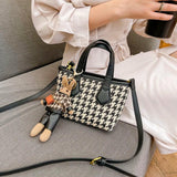 Houndstooth Large Capacity Handbag