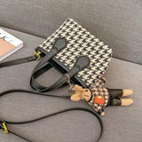 Houndstooth Large Capacity Handbag