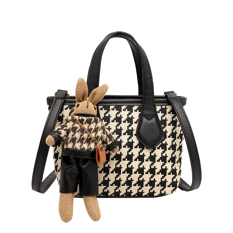 Houndstooth Large Capacity Handbag