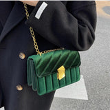 Vintage Velvet Leather Small Crossbody Shoulder Bags for Women Winter Tote Purse