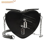 Gothic Heart Blade Crossbody Bag