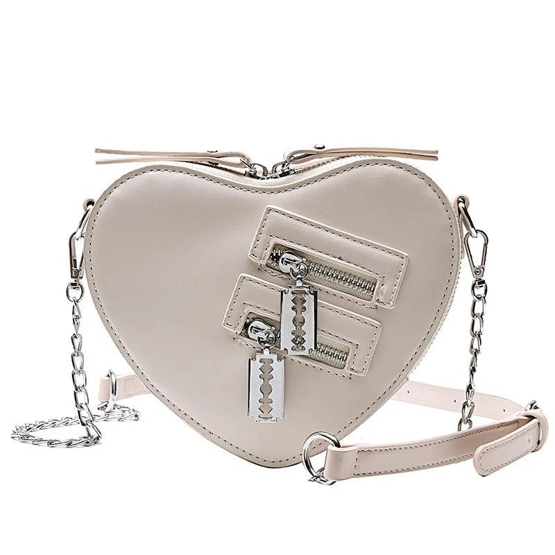 Gothic Heart Blade Crossbody Bag