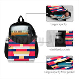 Sunset Stripes Pattern Outdoor Hiking Backpack