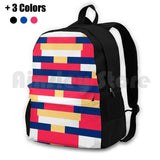 Sunset Stripes Pattern Outdoor Hiking Backpack