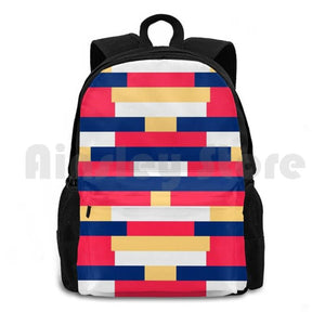 Sunset Stripes Pattern Outdoor Hiking Backpack