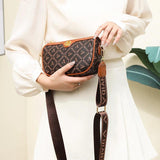 Women's Leather Bag Waist Bag Versatile Waterproof Shoulder Messenger Bag