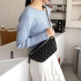 Women's Pu Leather Waist Bag Chain Crossbody Chest Hip Purse Handbag