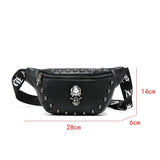 Bone Skull Fanny Pack Vintage Waterproof Crossbody Waist Bag