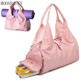 Waterproof Yoga Mat Bag Gym Fitness Sports Travel Handbag with Shoes Compartment