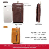 Vintage Leather Man Waist Package Top Layer Cowhide Mobile Phone Bag