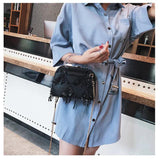 Sequins Crossbody Bag For Women Small Shoulder Messenger Bag with Tassel