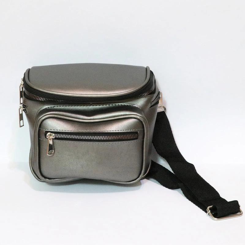 Vintage Silver Waist Bag Backpack Shoulder Handbag