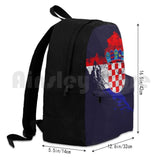 Croatia Flag And Map Croatian Pride Outdoor Hiking Backpack Waterproof