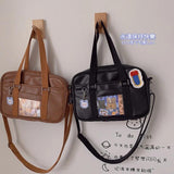Girl Uniform Bag Japanese PU Commuter Messenger Bags