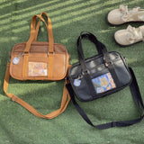 Girl Uniform Bag Japanese PU Commuter Messenger Bags