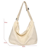 Canvas Teenager Shoulder Bag Women's Messenger Large Ladies Casual Travel Handba