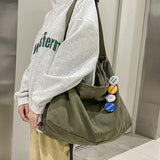 Canvas Teenager Shoulder Bag Women's Messenger Large Ladies Casual Travel Handba