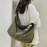 Canvas Teenager Shoulder Bag Women's Messenger Large Ladies Casual Travel Handba
