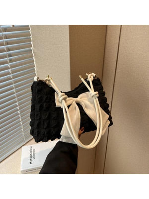 Foufurieux Women's Nylon Crossbody Bag with Bowknot Detail