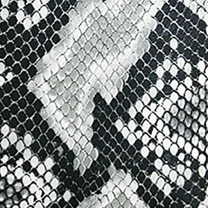 Vintage Retro Waist Bag Black-Grey Snake Pattern Soft Leather