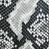 Vintage Retro Waist Bag Black-Grey Snake Pattern Soft Leather