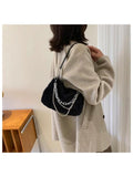 Foufurieux Winter Plush Ladies Shoulder Bag Y2k Trends Women Bag
