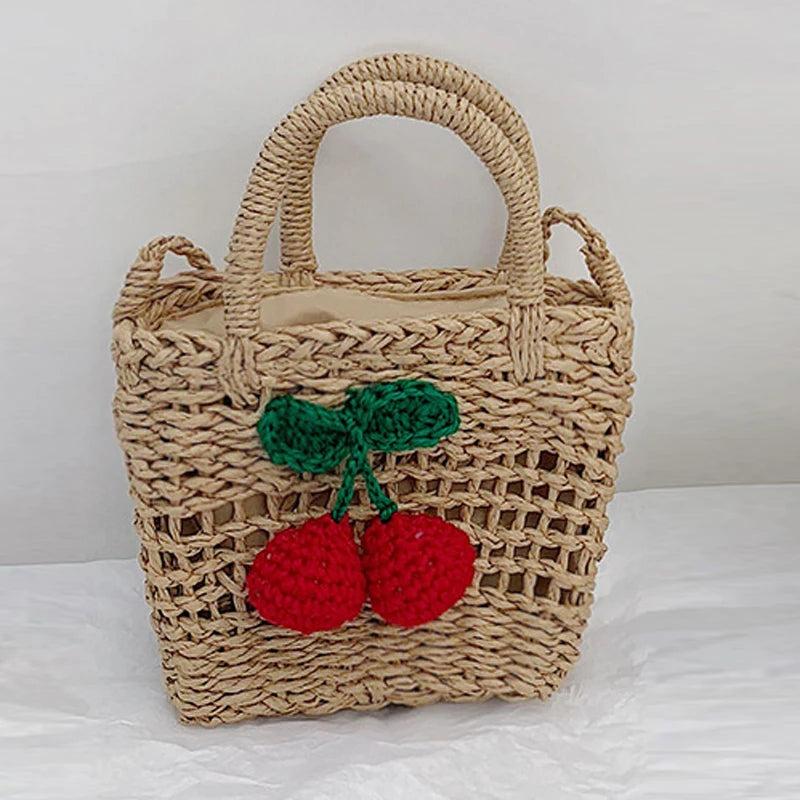 Lady Boho Summer Bags Cherry Messenger Wallet Travel Shoulder Portable Ha