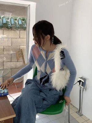 Faux Fur Women Shoulder Bags Soft Plush Female Purse Handbags