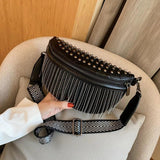 Tassel Chest waist Bags Women Crossbody Bags Female Purses Handbag