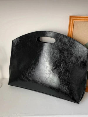 Women Laptop PU Leather Brief Handbags Office Ladies Clutch Bags