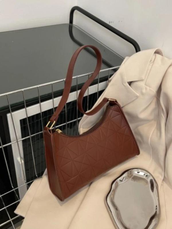 Foufurieux Women Bag Retro PU Leather Shoulder Bags Zipper Handbags