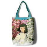 Spirited Away Canvas Tote Bag Large Capacity Shoulder Handbag