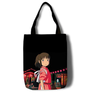 Spirited Away Canvas Tote Bag Large Capacity Shoulder Handbag