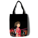 Spirited Away Canvas Tote Bag Large Capacity Shoulder Handbag