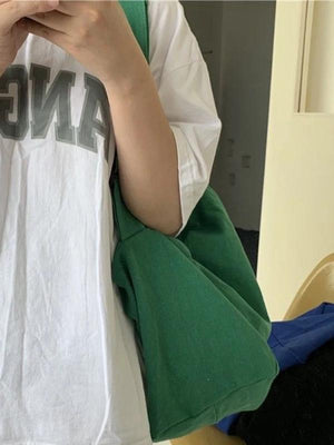 Harajuku Casual Tote Bag Female Candy Canvas Shoulder Bag