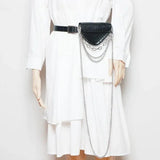 Crocodile Pattern Leather Triangle Bag Waist Pack Purse