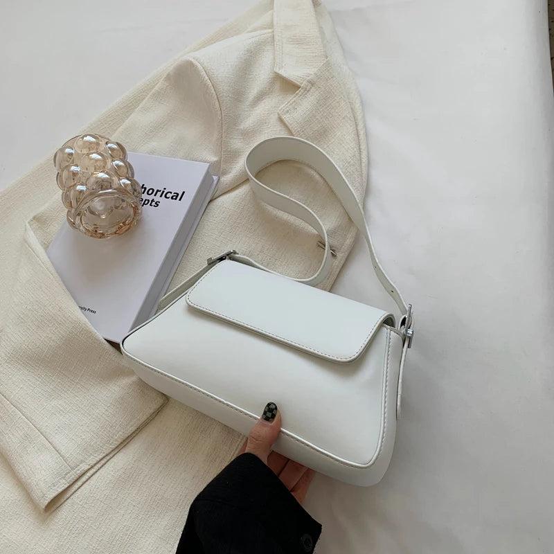 Women's Solid PU Leather Shoulder Bag Chain Handbag Armpit Purse 6Color