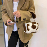 Soft Velvet Chain Plush Women Handbags Messenger Bag Waist Pack