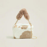 Soft Velvet Chain Plush Women Handbags Messenger Bag Waist Pack