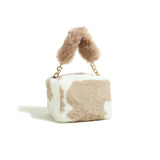 Soft Velvet Chain Plush Women Handbags Messenger Bag Waist Pack