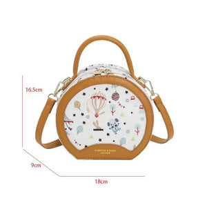 Small Round Handbags Canvas Shoulder Bag