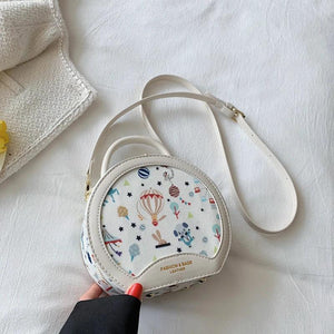Small Round Handbags Canvas Shoulder Bag