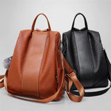 Large Capacity Casual Shoulder Bag Women Leather Handbags Backpack